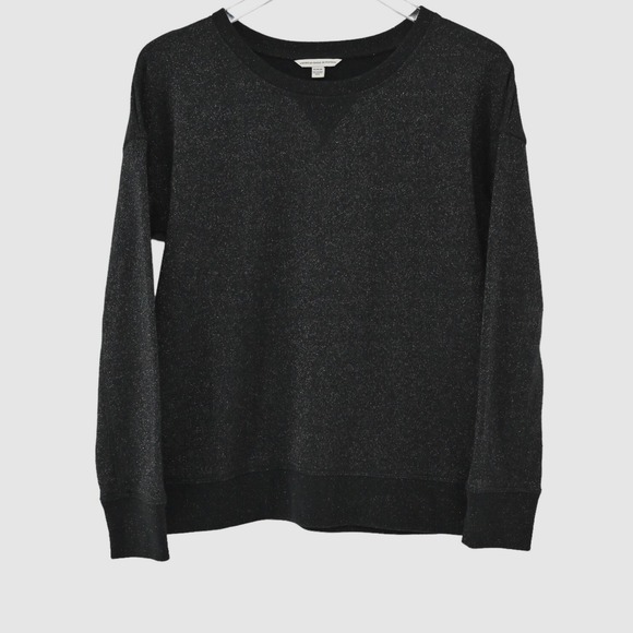 American Eagle Outfitters Sweaters - American Eagle Black Shimmer Sweater Womens Size M Cotton Blend Sweatshirt Style